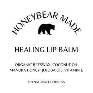 HoneyBear Made Healing Manuka Honey Lip Balm - Assorted Flavors